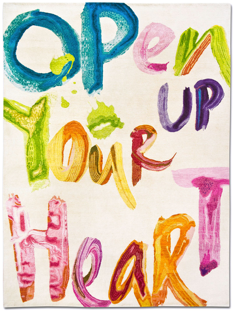 Open Up Your Heart luxe handgeknoopt vloerkleed