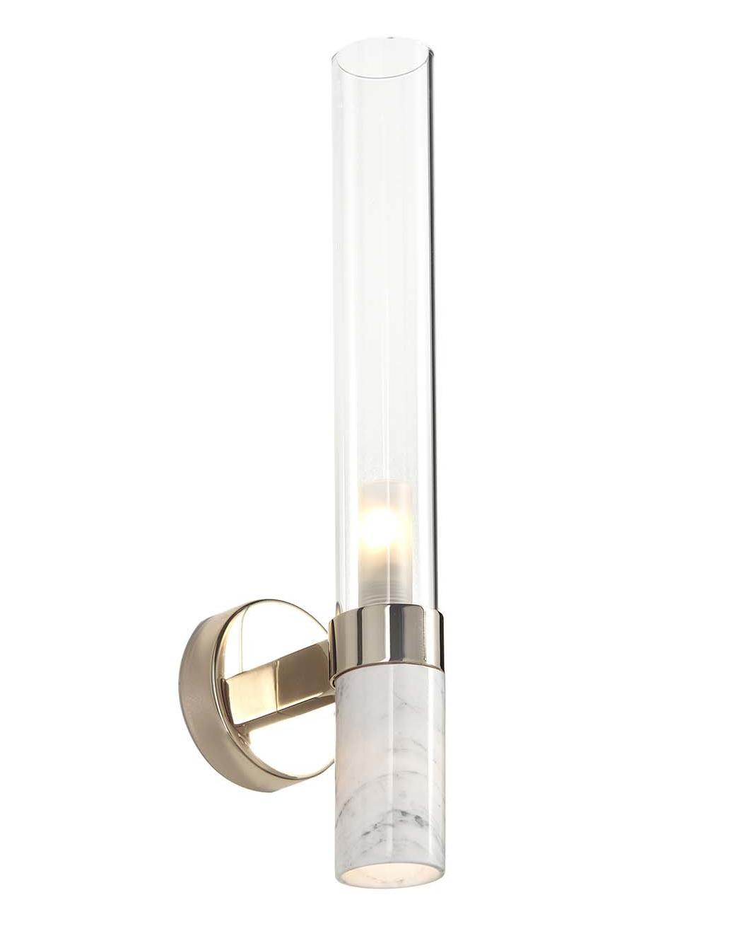 Carrara Marmer en Glas Wandlamp