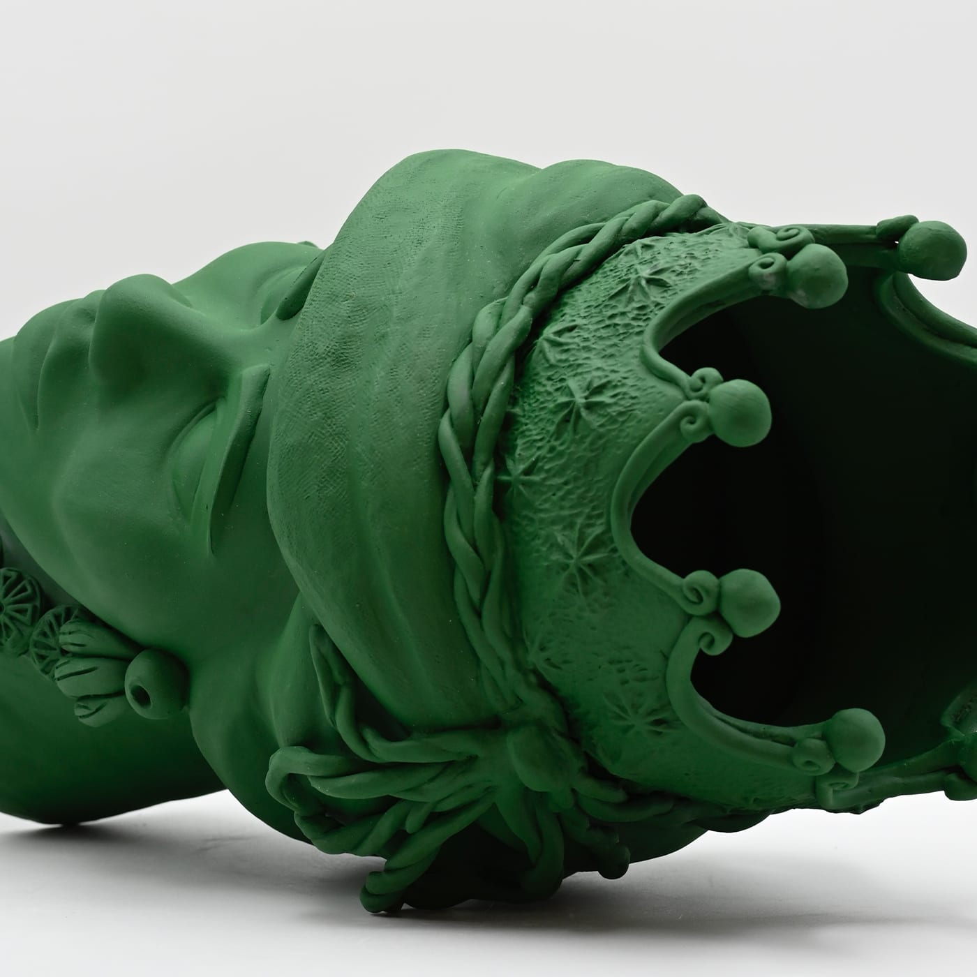 Moor's Head groene sculptuur
