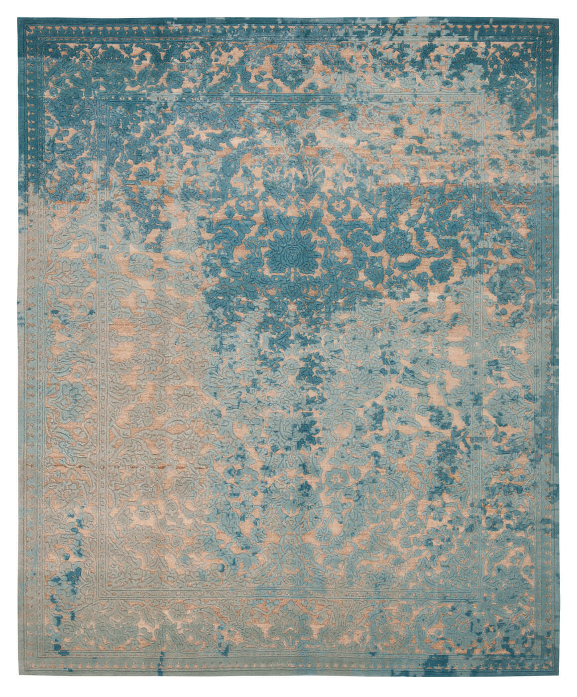 Mauro angaa grijs blauw tapijt | Maat: 300 × 400 cm