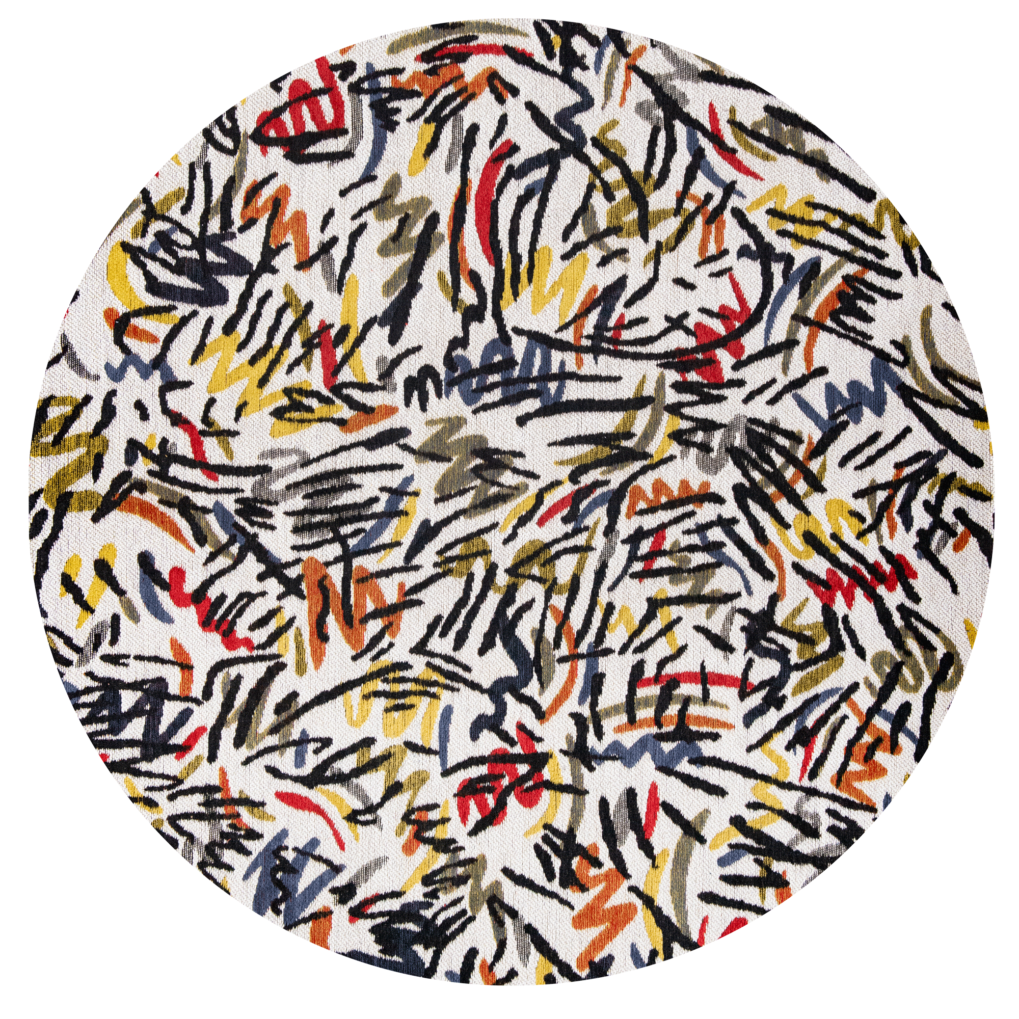 Street Graph rond vloerkleed