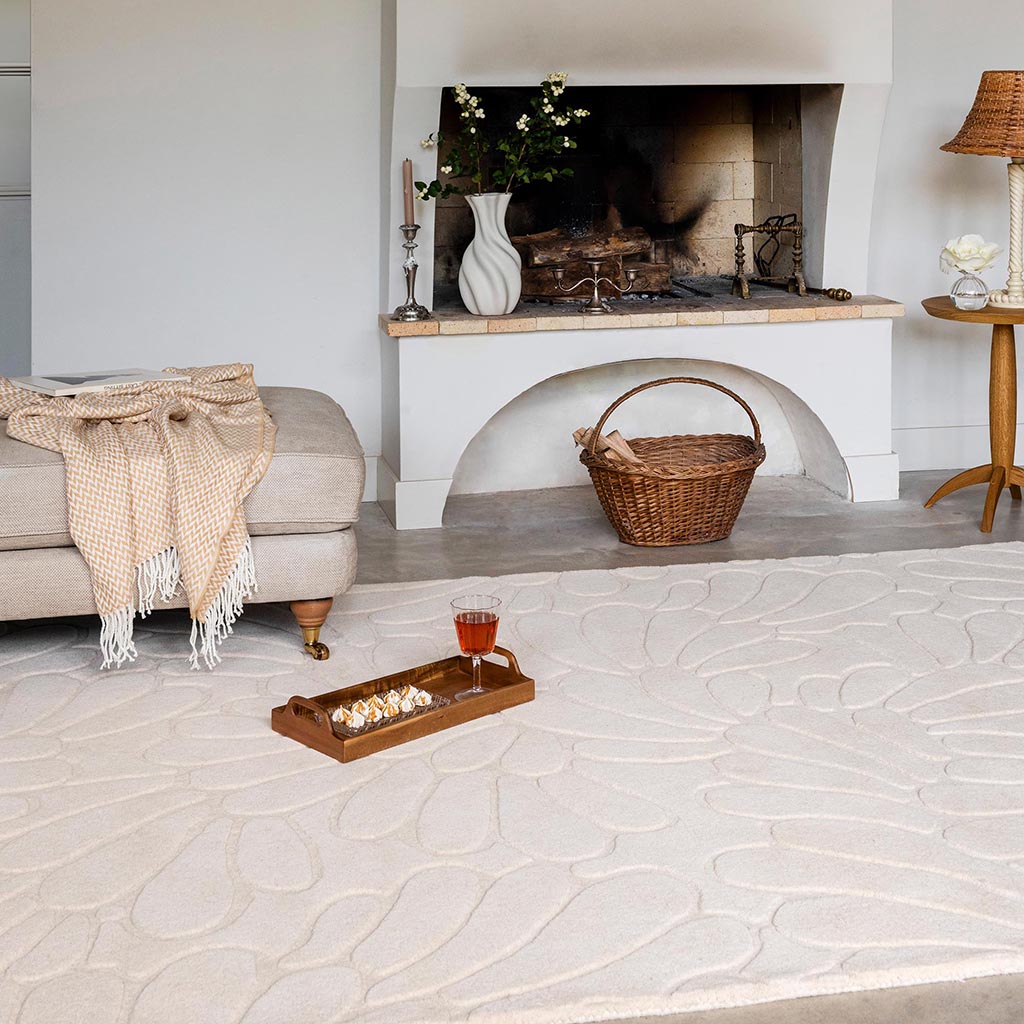 Coleby petals ivoorcrème tapijt | Maat: 200 × 280 cm