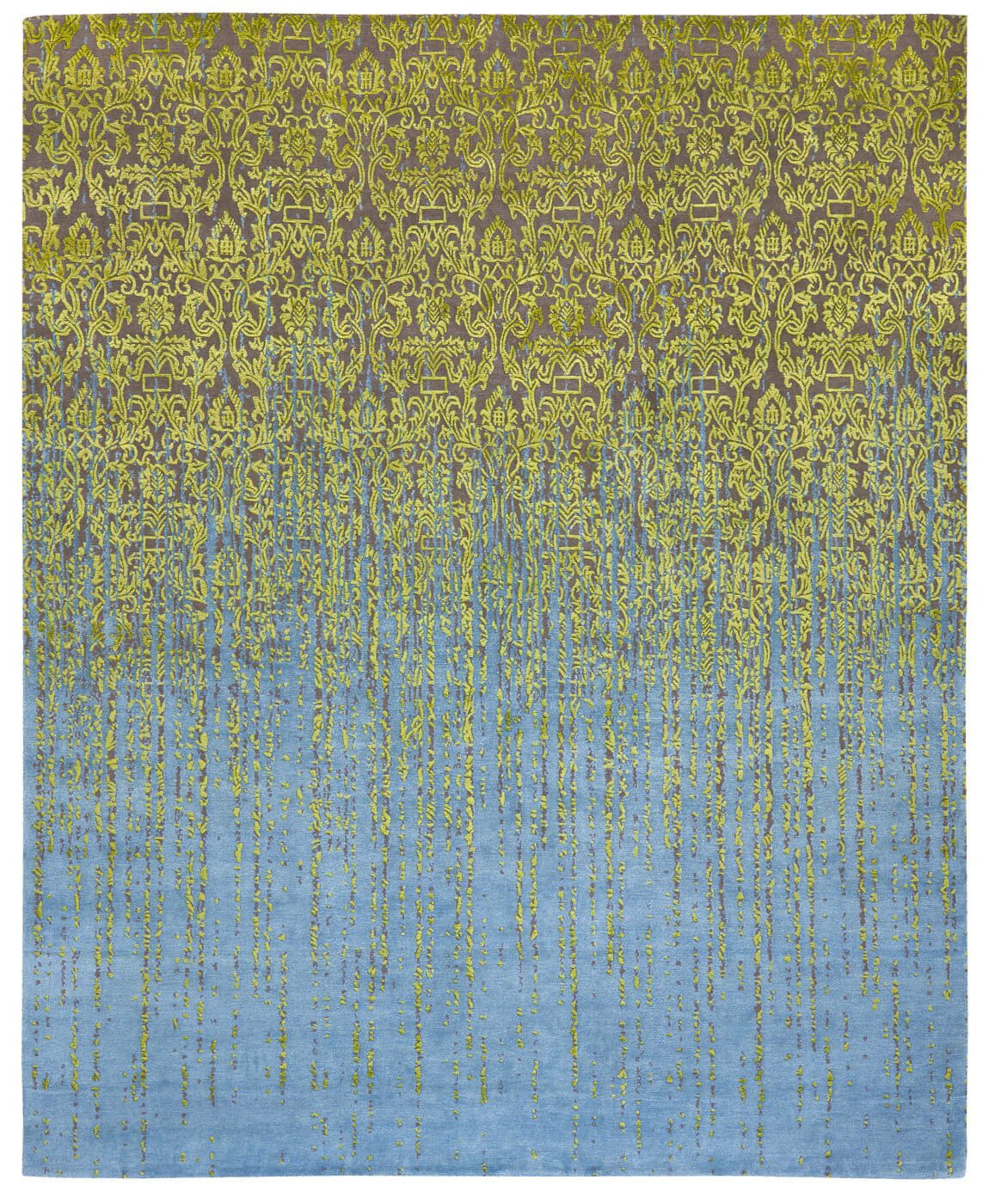 Roma vendetta geel en blauw tapijt | Maat: 450 × 550 cm