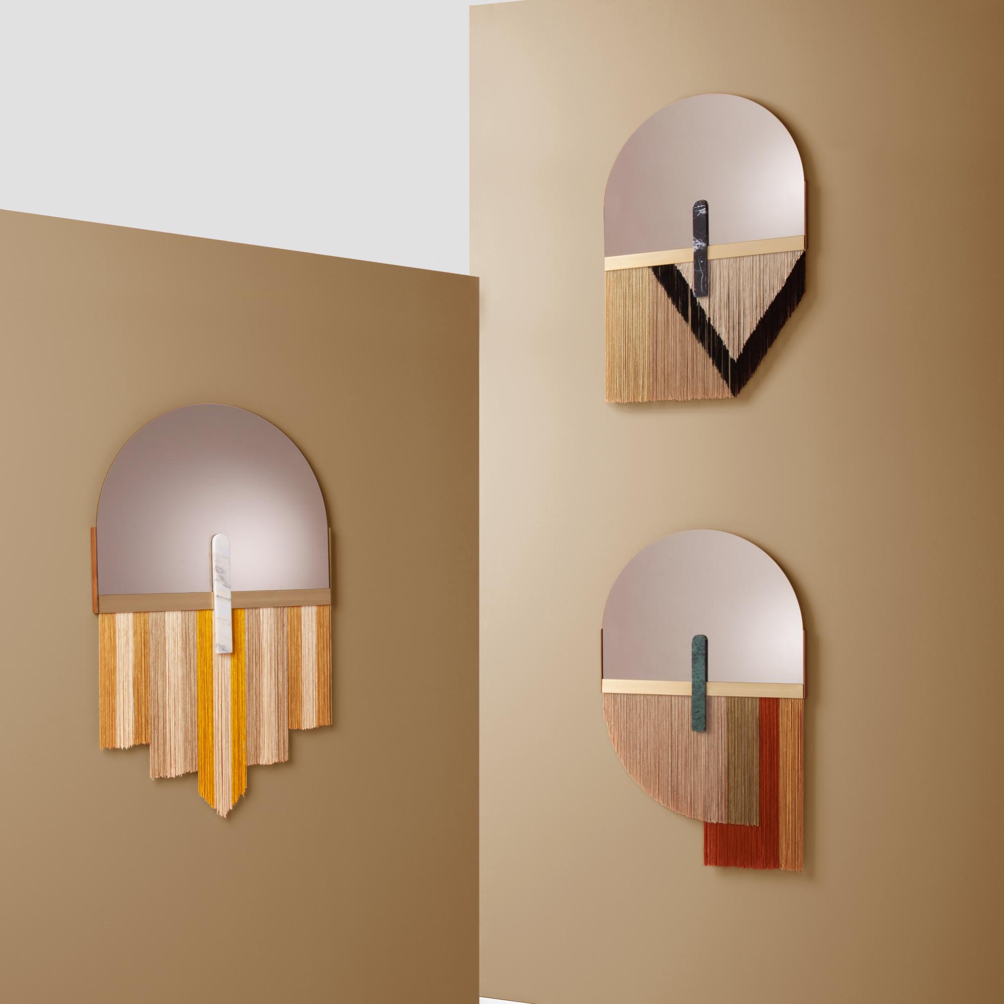 Souk gele decoratieve wandspiegel