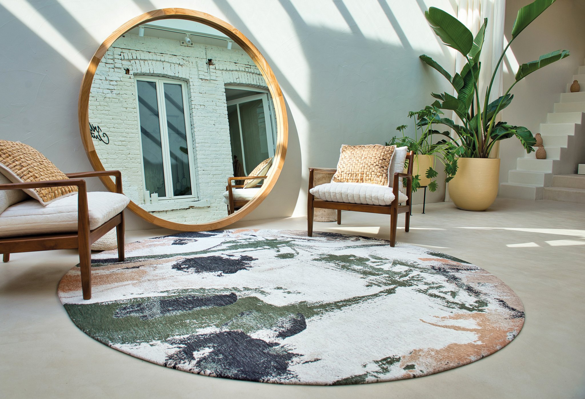 Indian Rice rond tapijt | Maat: Ø 240 cm