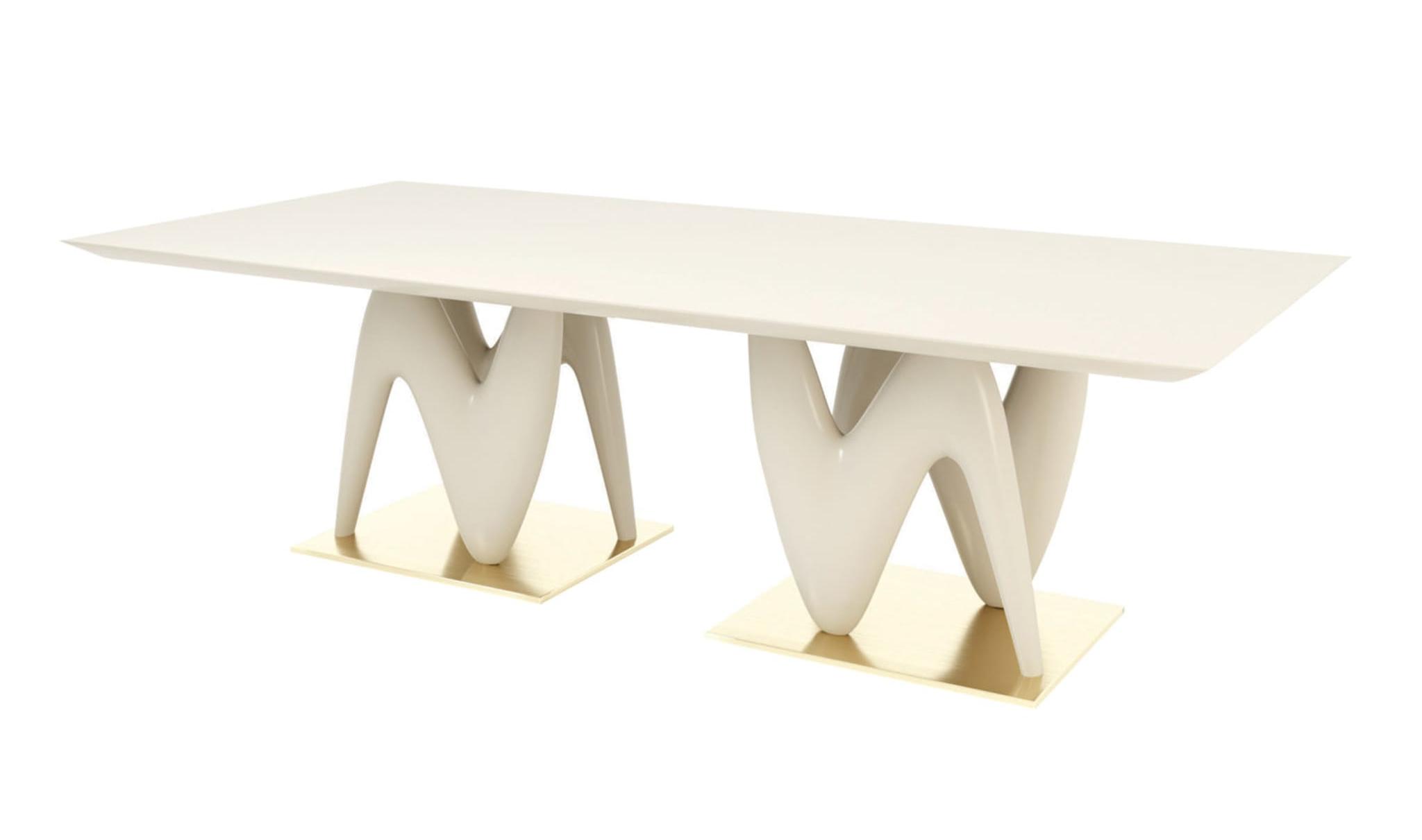 Noyack eigentijdse Italiaanse eettafel | Afwerking: Hoogglans gelakt