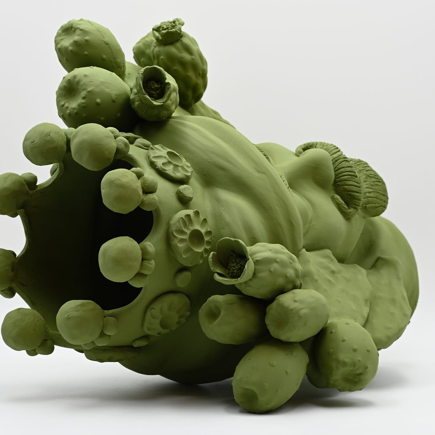 Moor's Head groene handgemaakte sculptuur