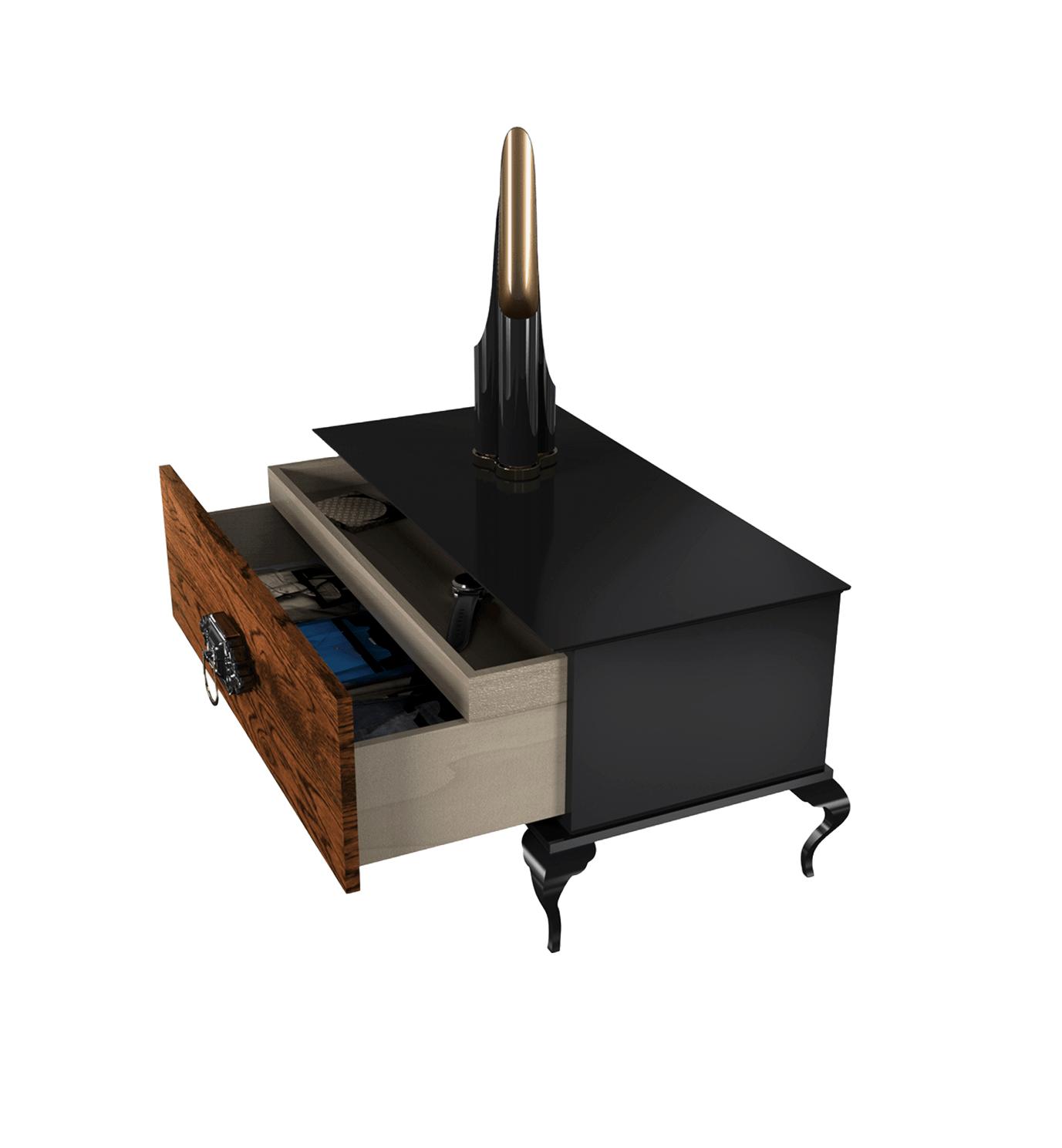 Louvre klassiek nachtkastje