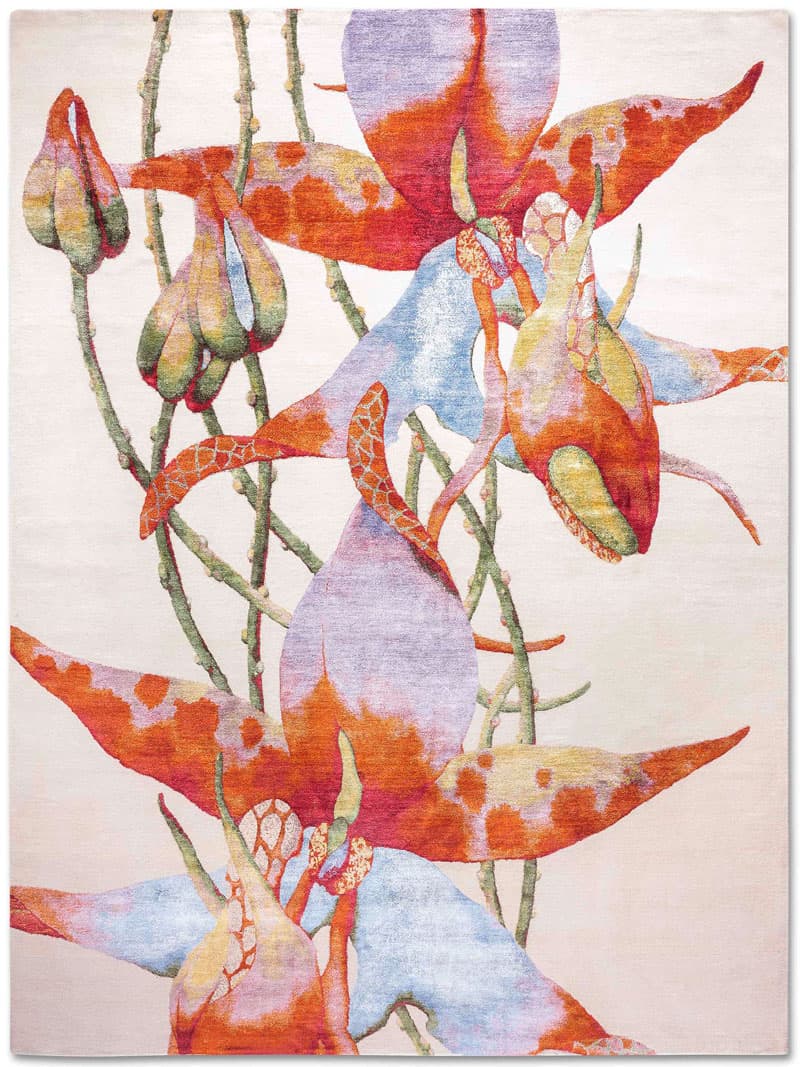 Orchid handgeknoopt vloerkleed