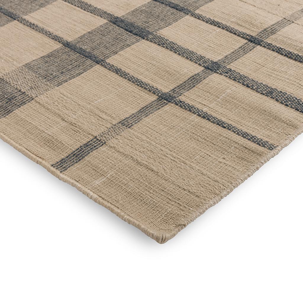 Zona denim ruit outdoor tapijt | Maat: 200 × 280 cm