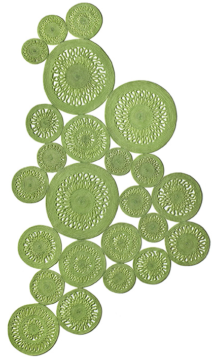 Rope binnen / buiten Green vloerkleed
