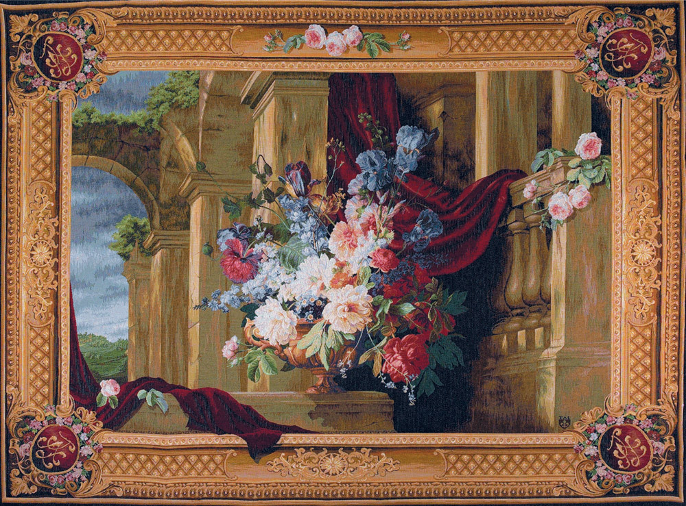 Bouquet and Architecture wandtapijt | Maat: 85 × 110 cm