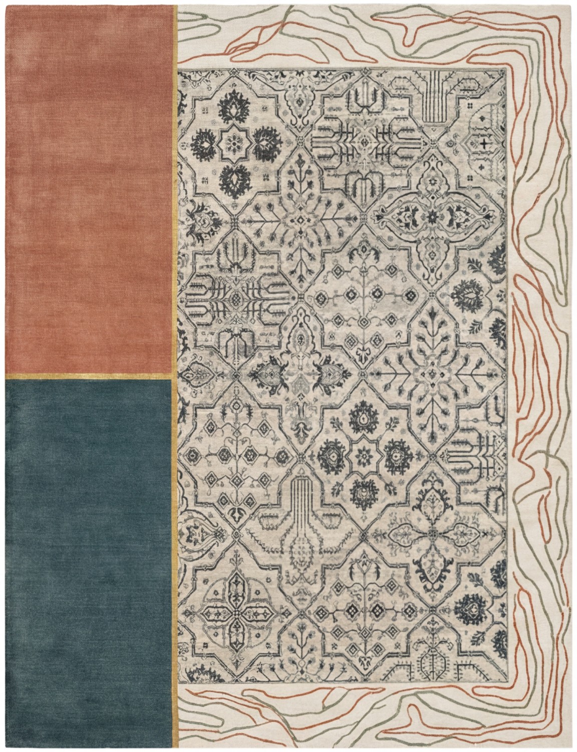 Heritage Panel handgemaakt vloerkleed
