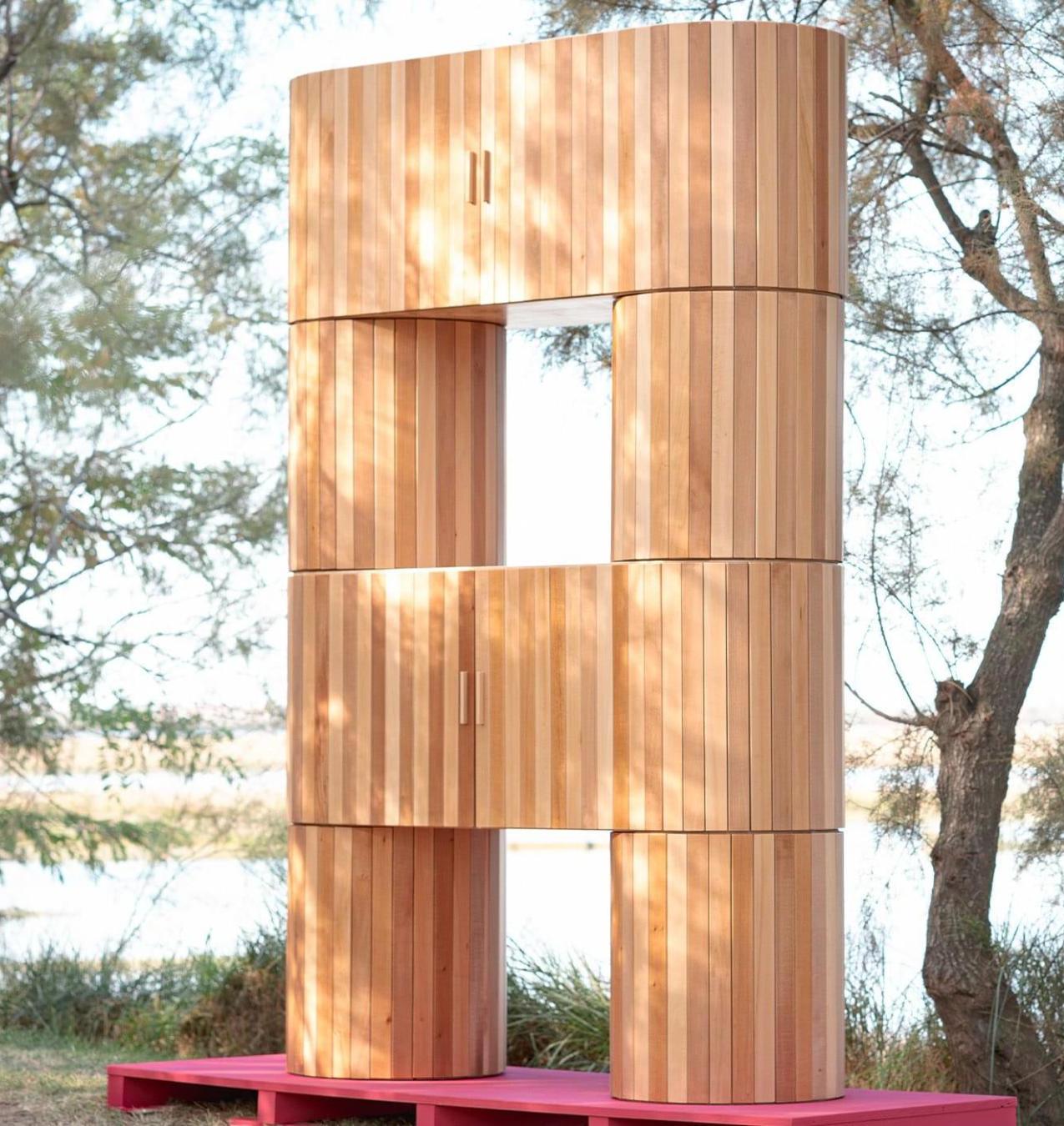 Natuurlijke lindenhout kast