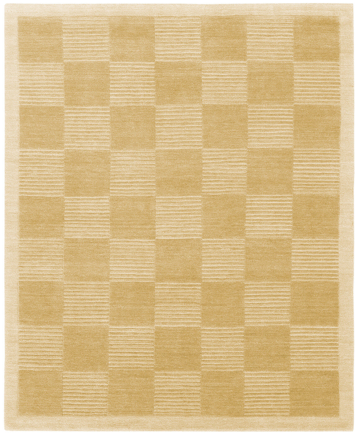 Deep cut border beige vloerkleed