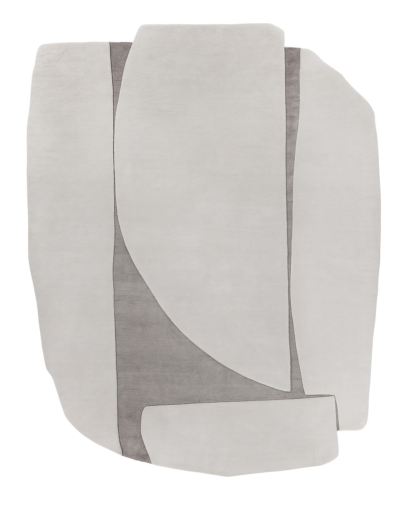 Gevormd grijs tapijt | Maat: 310 × 400 cm