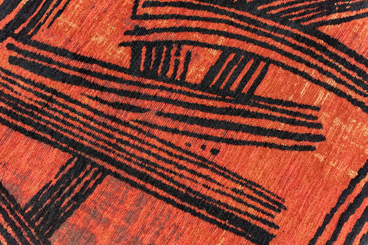 Kanji Ginger Chocolate vloerkleed | Maat: 80 × 150 cm