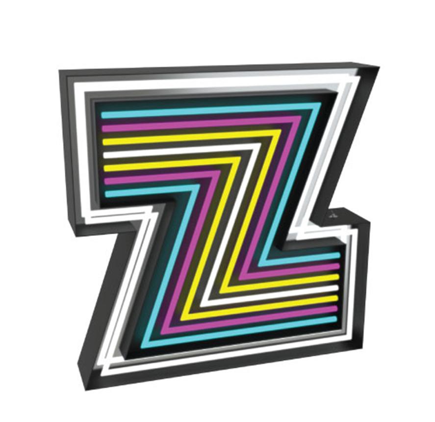 Zephyr Letter Z lamp
