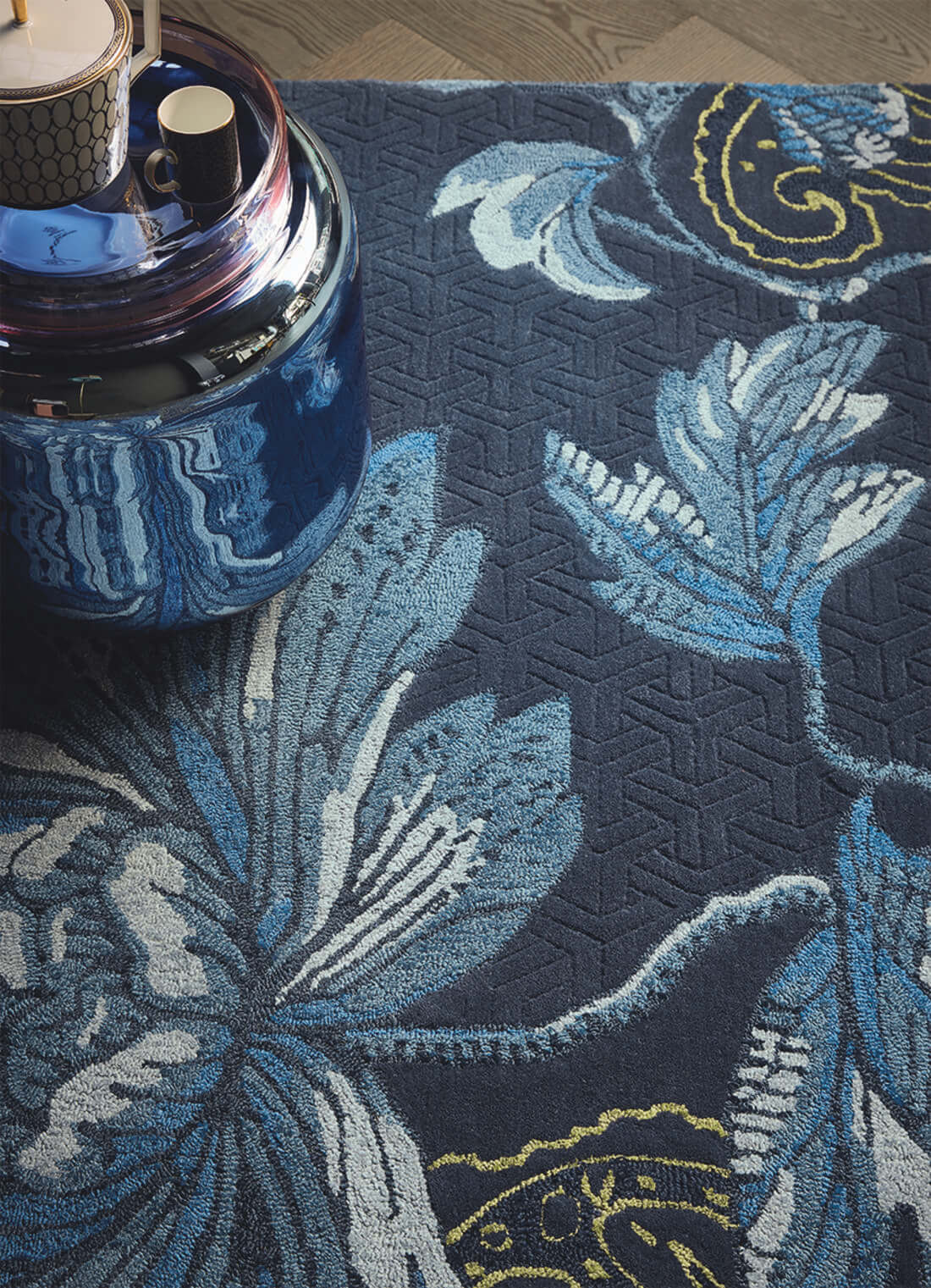 Fable floral blauw tapijt | Maat: 170 × 240 cm