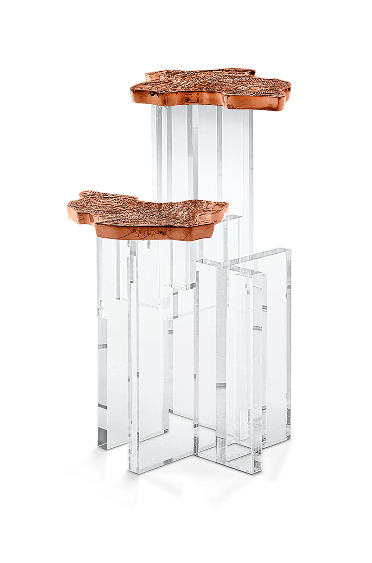 Vega koperen bijzettafel