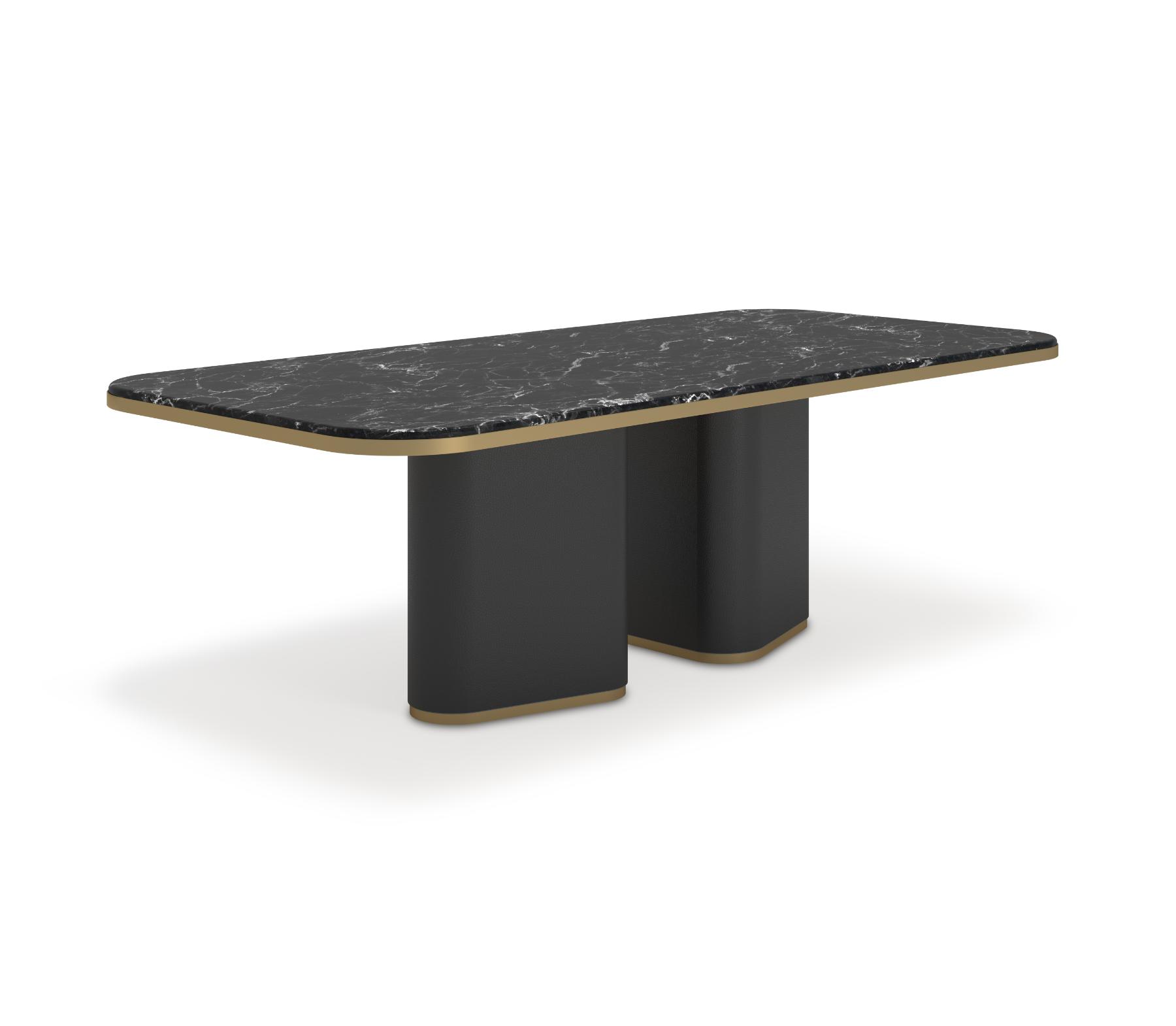 Edmond donker marmeren eettafel