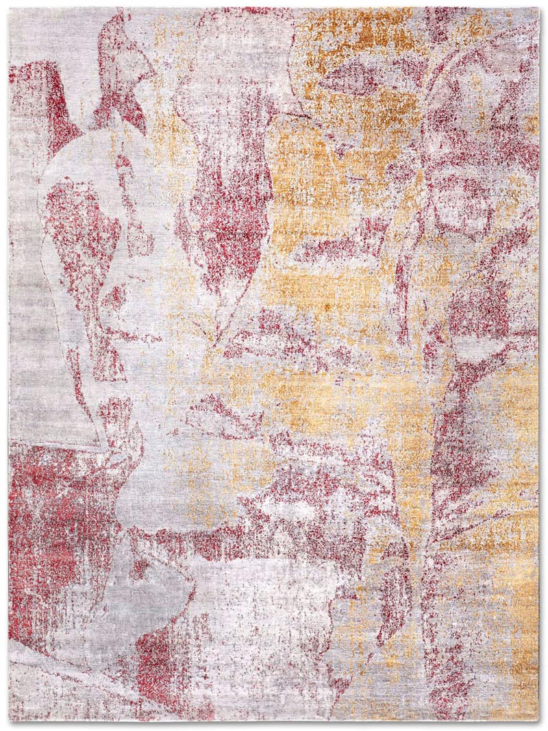 Goud / koraal handgeknoopt tapijt | Maat: 305 × 427 cm