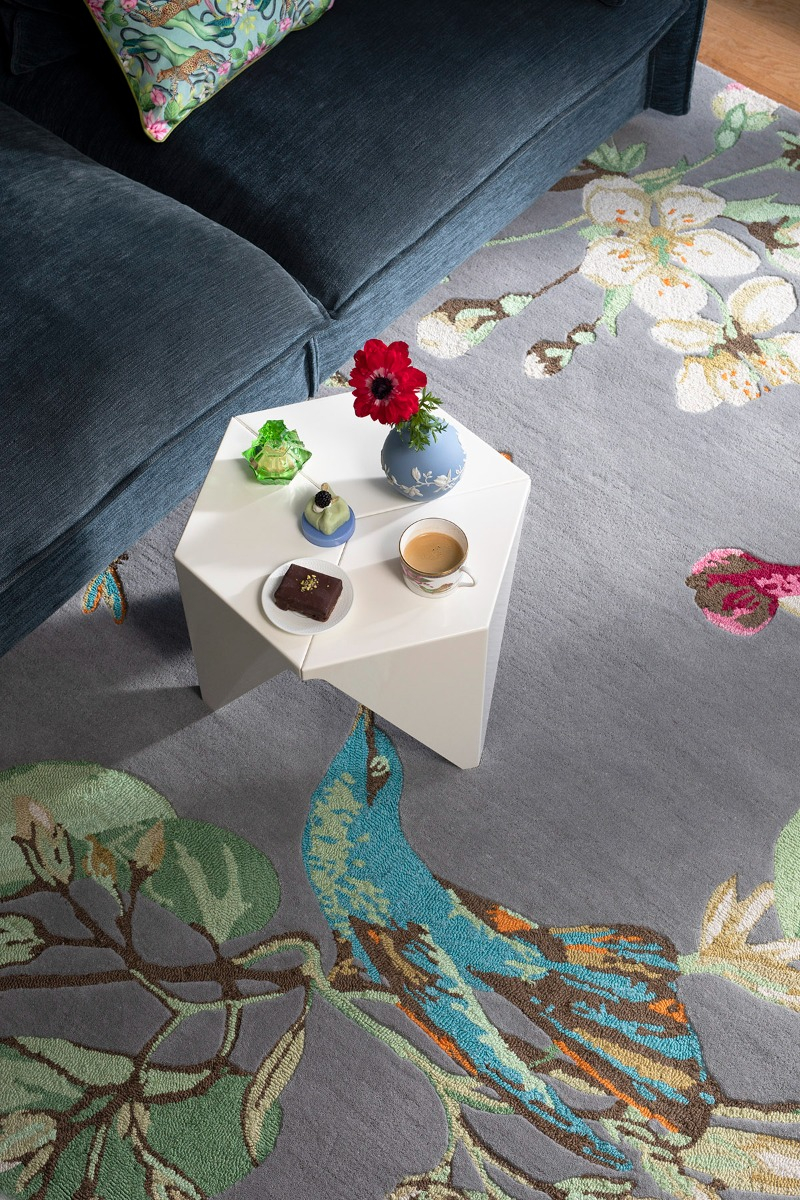 Hummingbird grijs tapijt | Maat: 170 × 240 cm