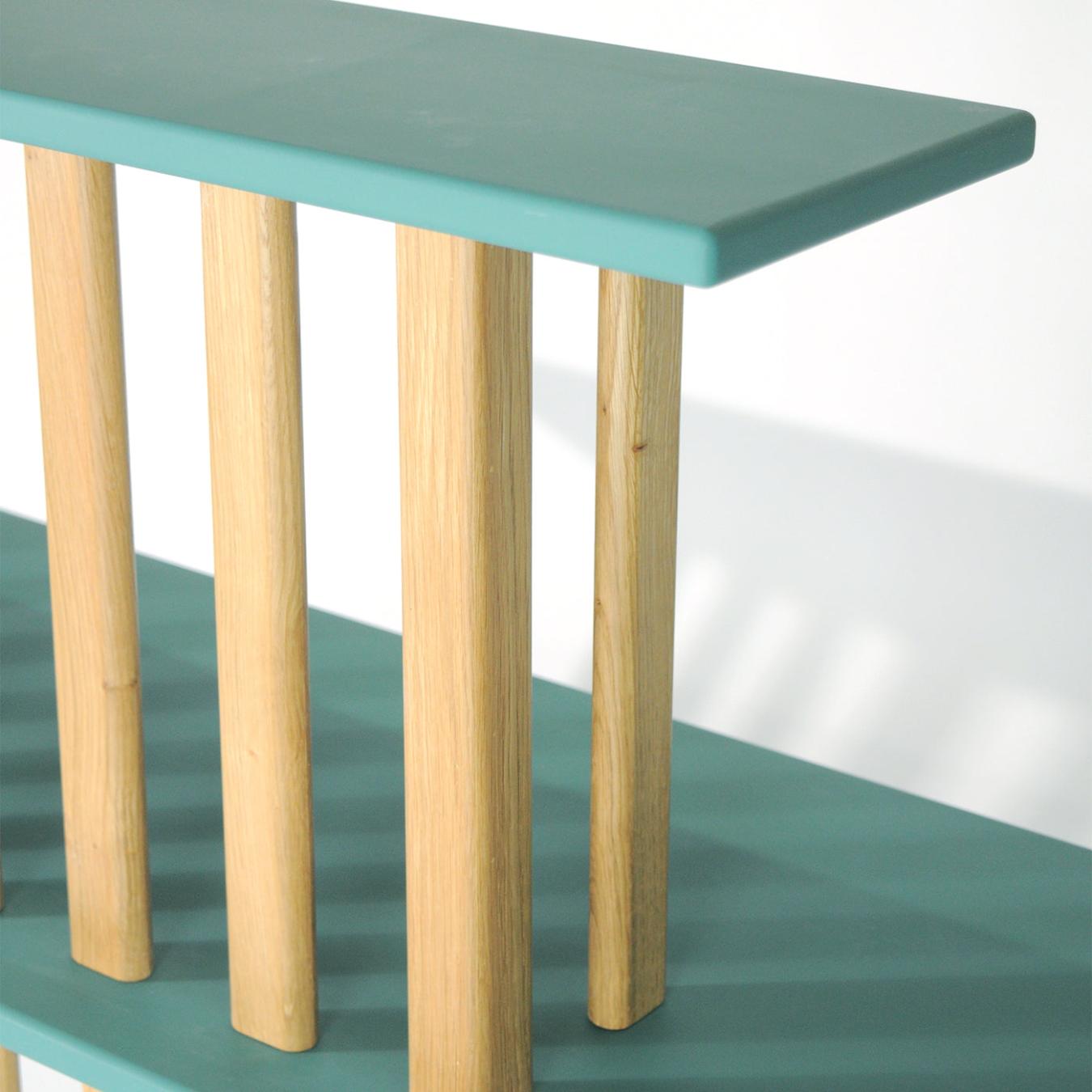 Groene twee-niveau consoletafel