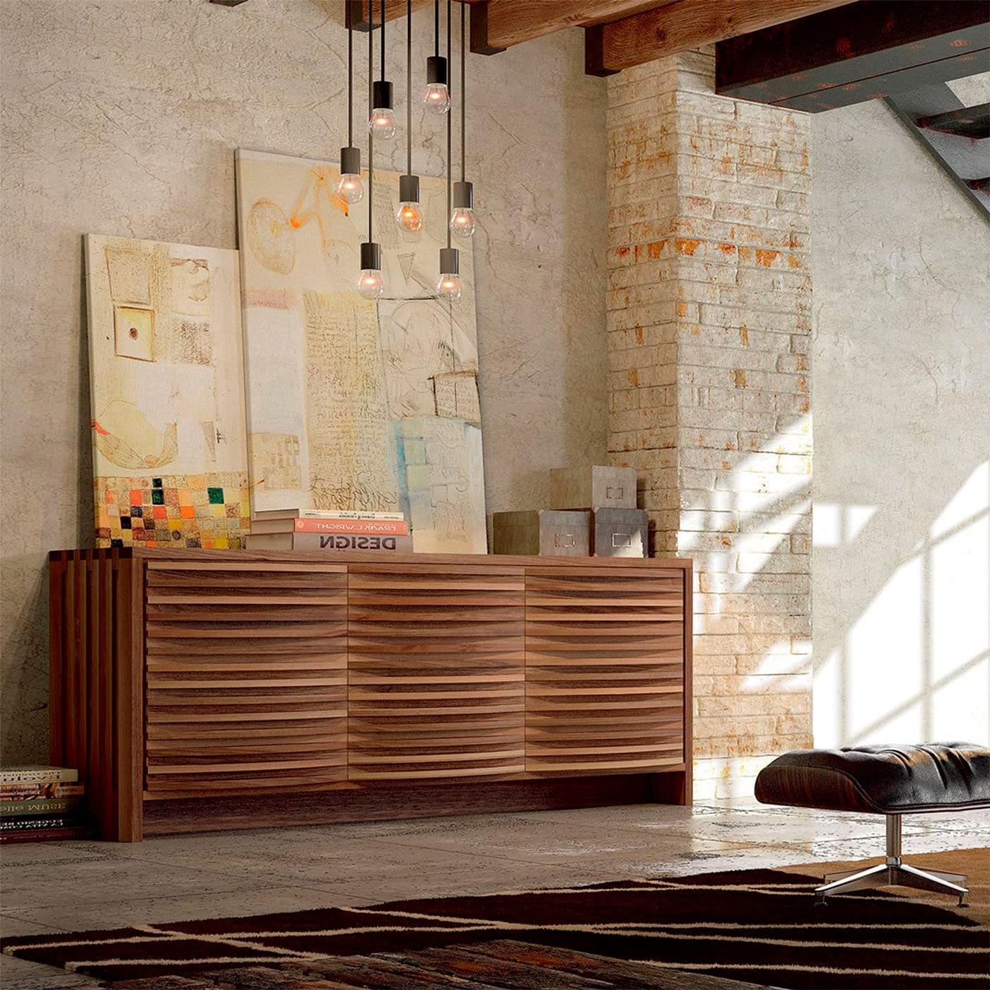 Onda natuurlijke massief walnoten dressoir