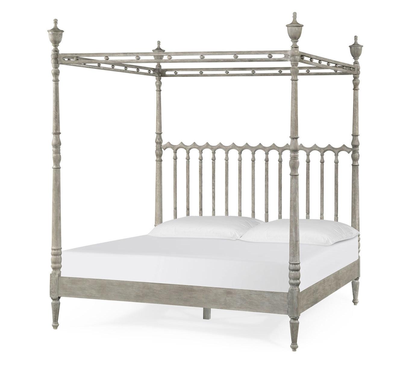 Morris King Greyed Oak bed