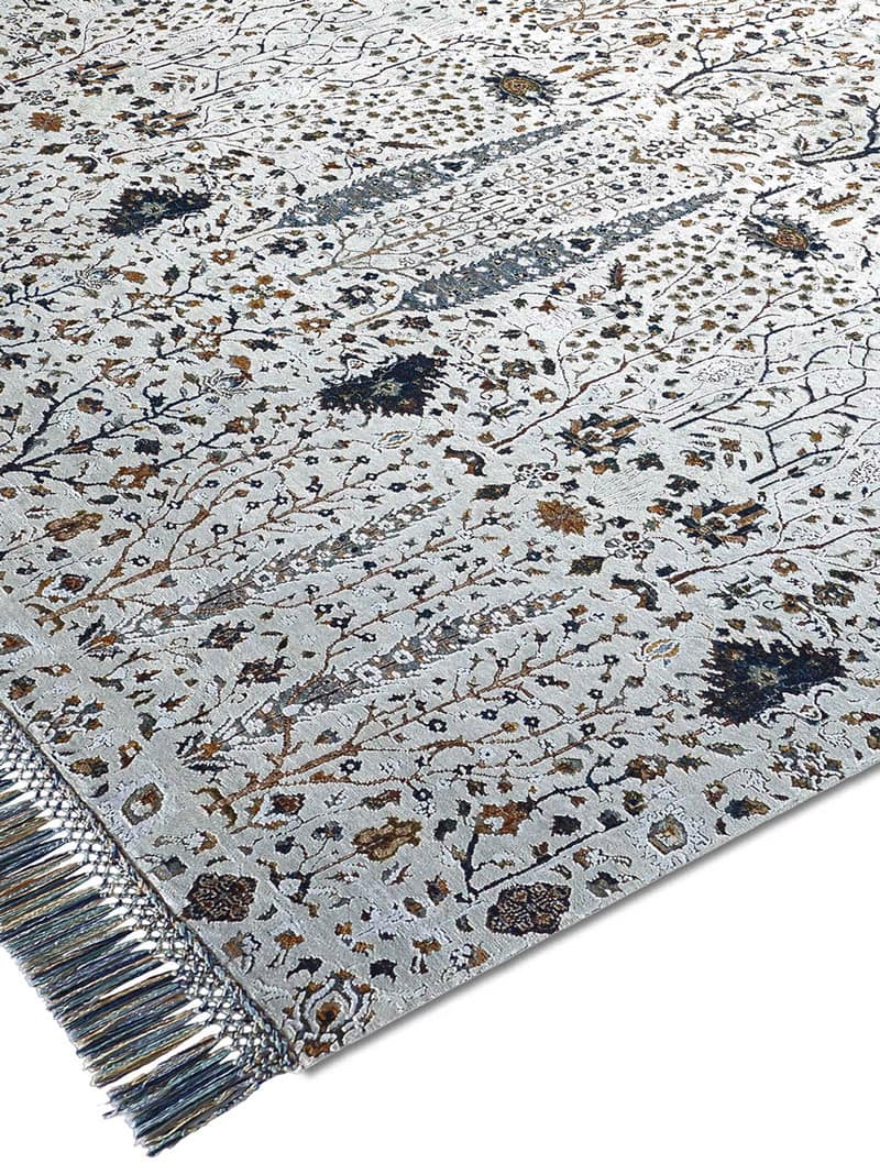 Pine Garden Silver luxe vloerkleed