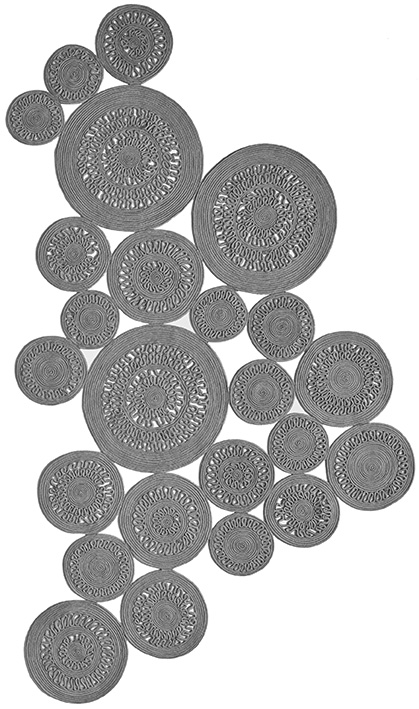 Rope binnen / buiten Grey tapijt | Maat: 200 × 300 cm