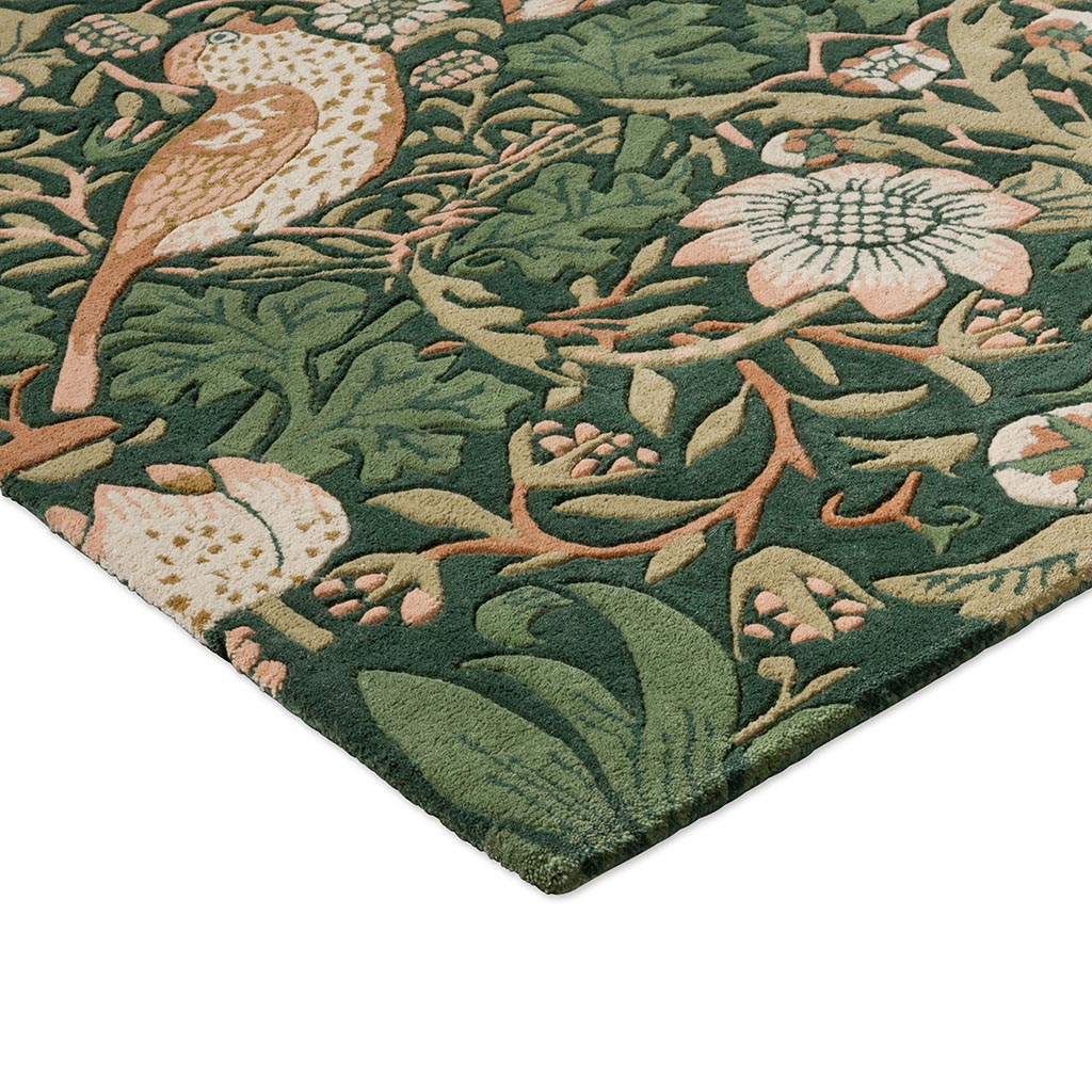 Strawberry Thief Forest vloerkleed | Maat: 140 × 200 cm