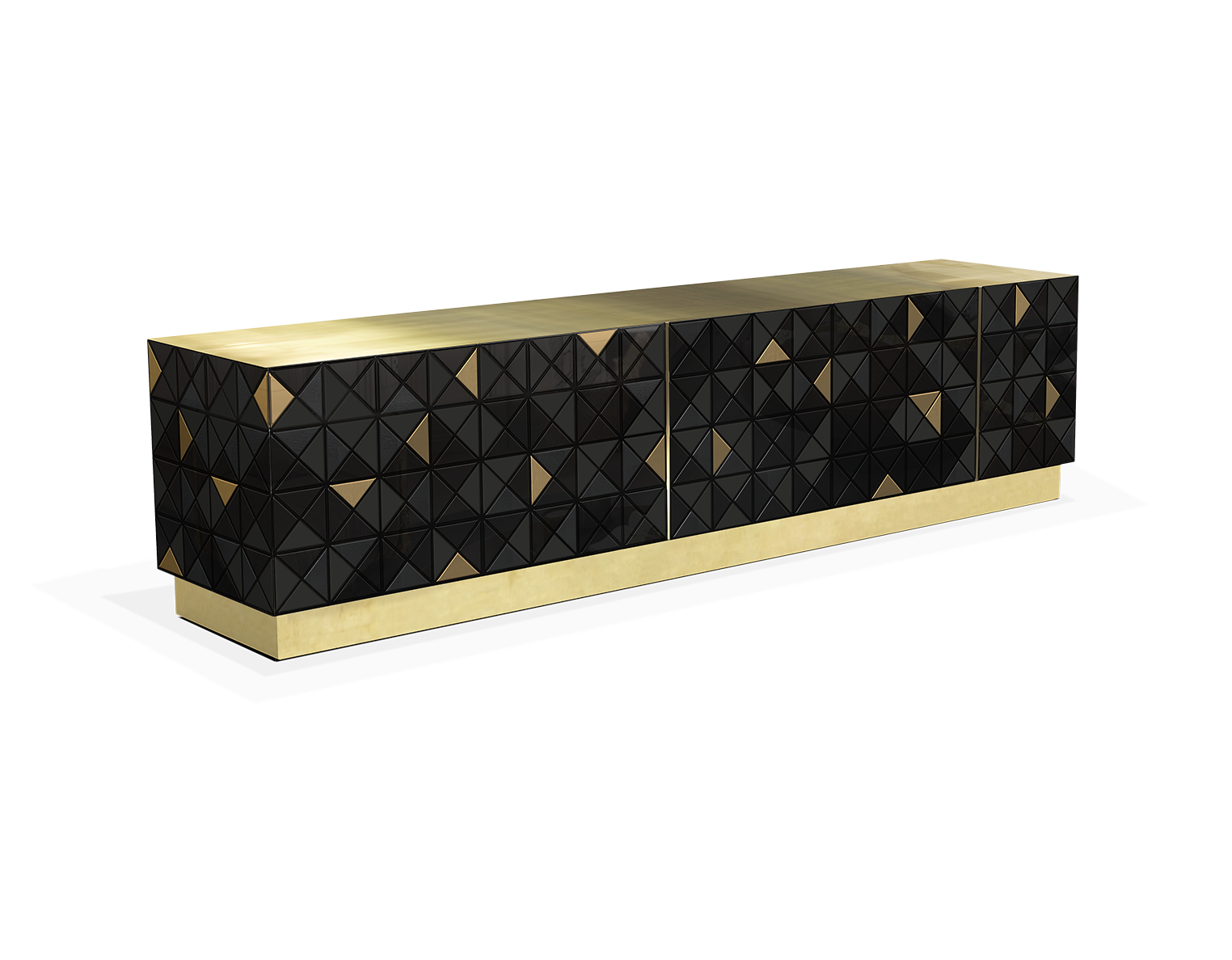 Mosaic zwart goud tv-kast