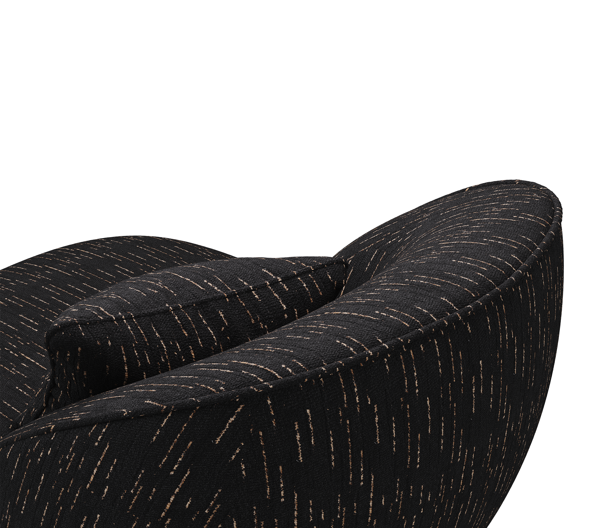 Angora zwarte fauteuil