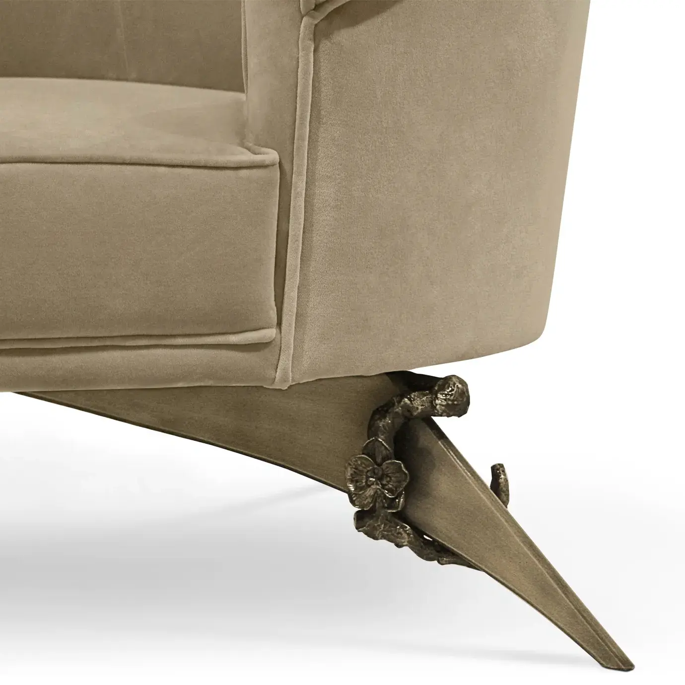 Colette bloemig metalen basis bank