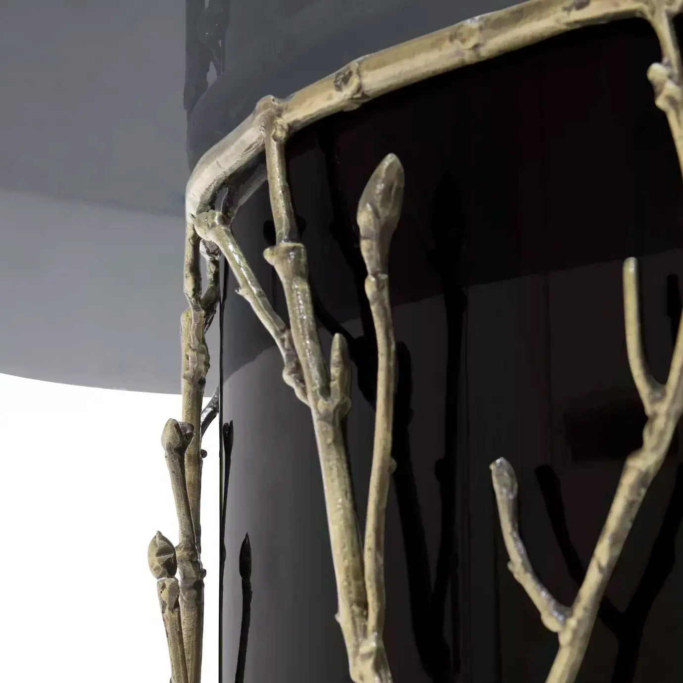 Elowen glazen blad eettafel