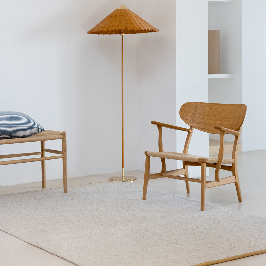 Craft matter plain warm wit tapijt