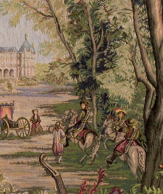 Greenery at the Castle vierkant wandtapijt