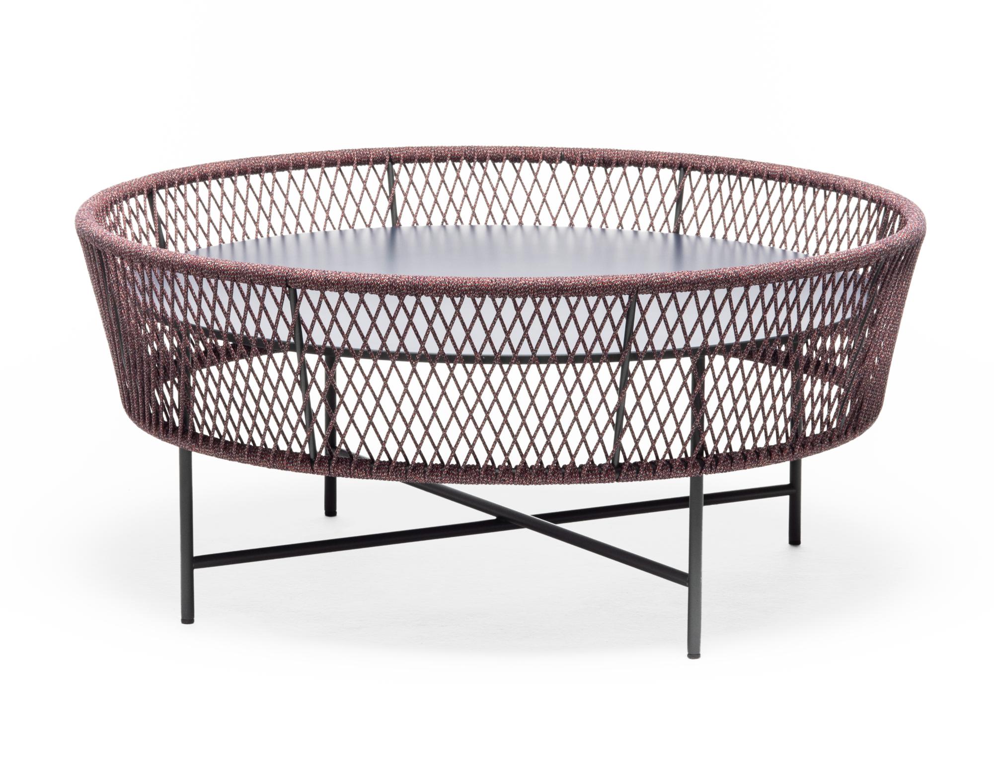 Tamburo LG Ronde Blauw & Rode Buiten Salontafel