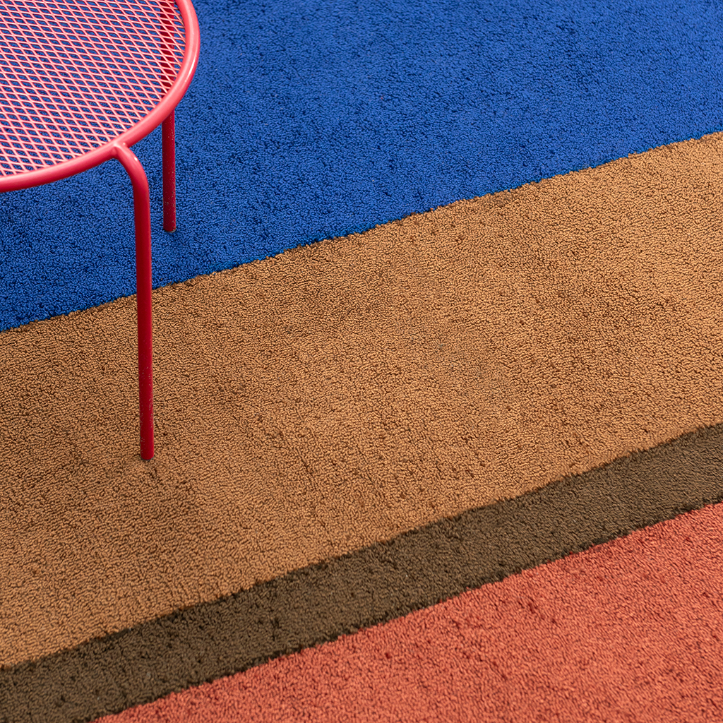 Festival streep blauw outdoor tapijt | Maat: 160 × 230 cm