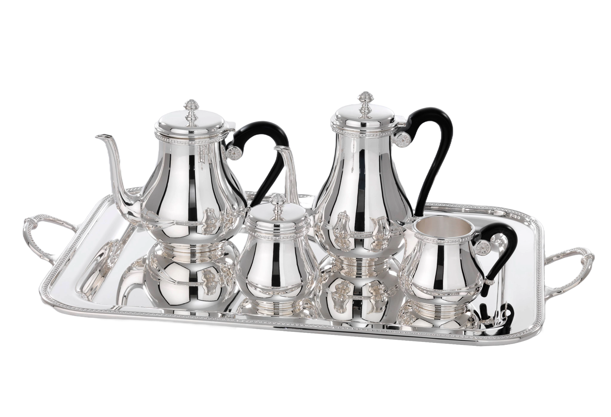 Royal zilveren thee en koffieset met dienblad