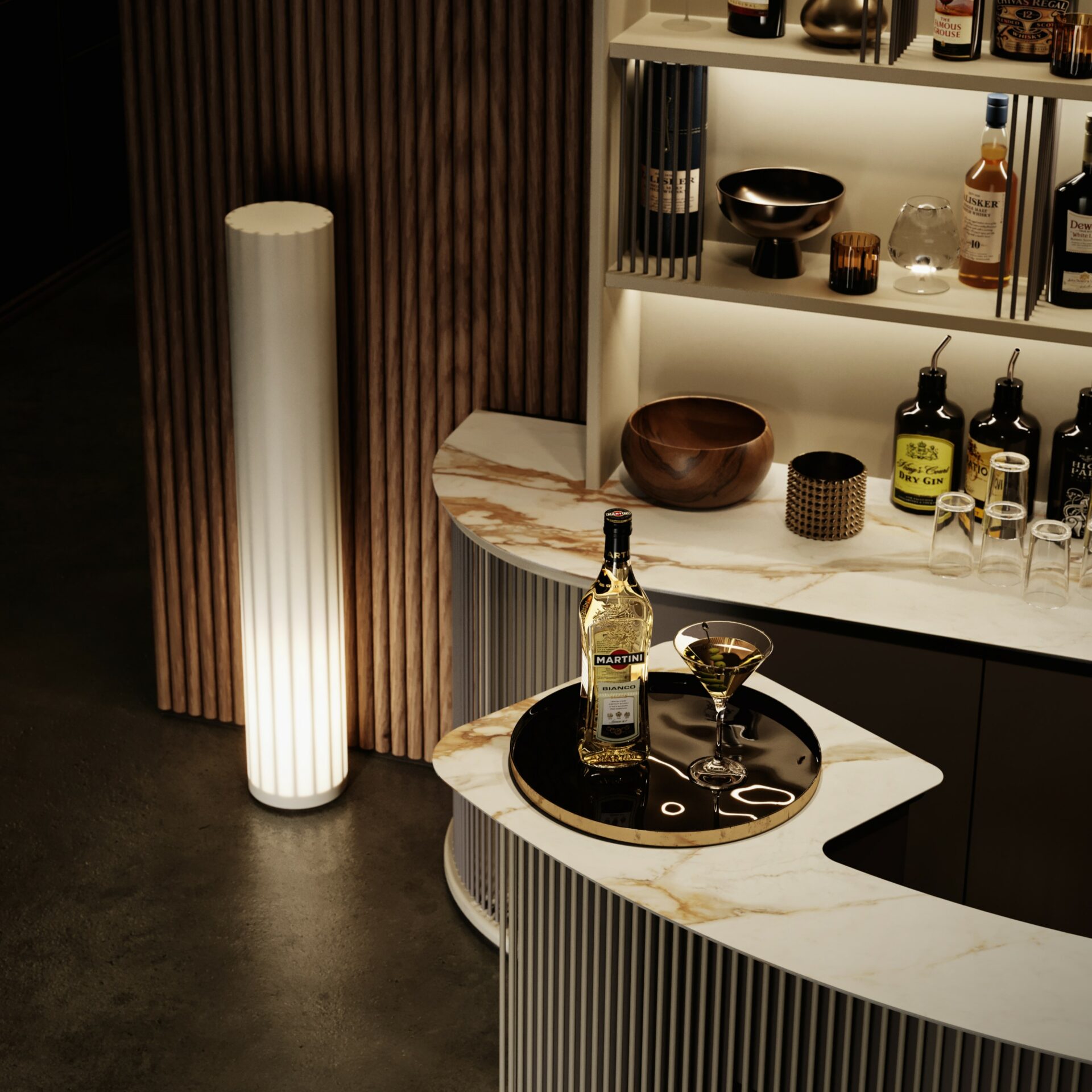 Dry thuisbar met toonbank