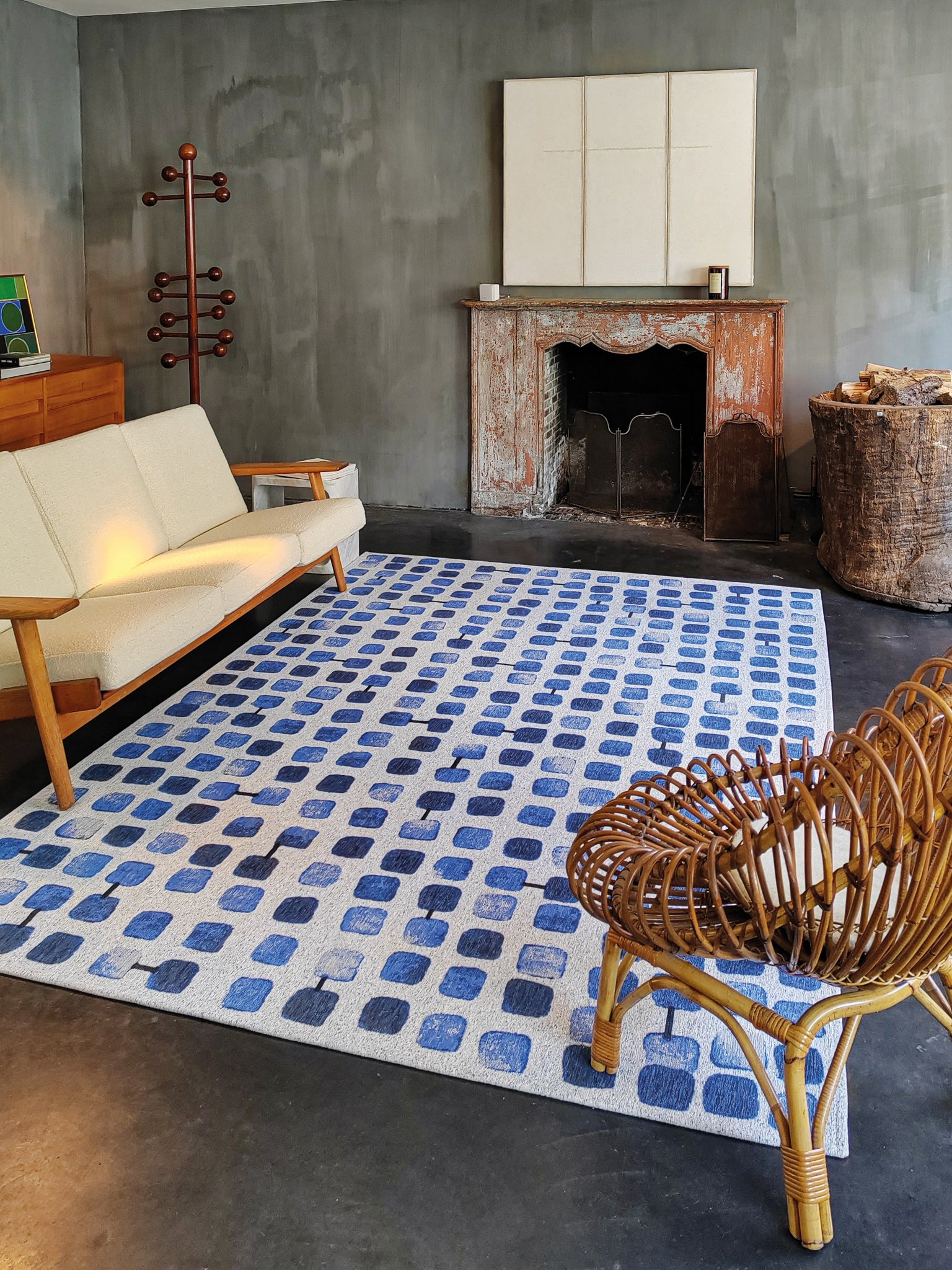 Amparo Blues tapijt | Maat: 80 × 150 cm