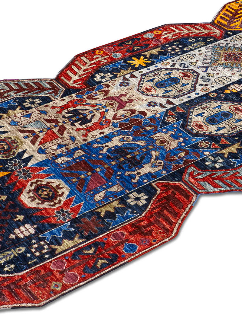 Multishape handgemaakte luxe vloerkleed