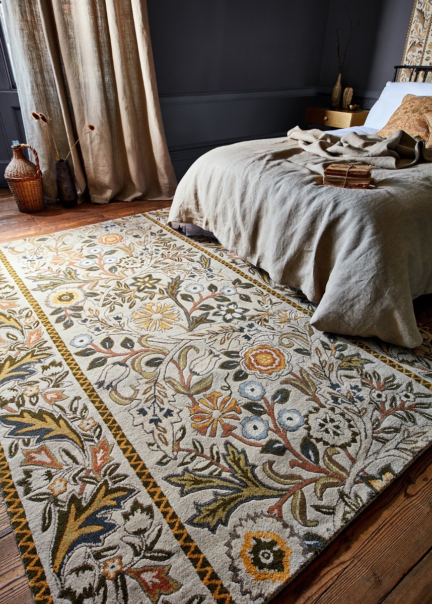 Wilhelmina linen/mosterd tapijt | Maat: 200 × 280 cm
