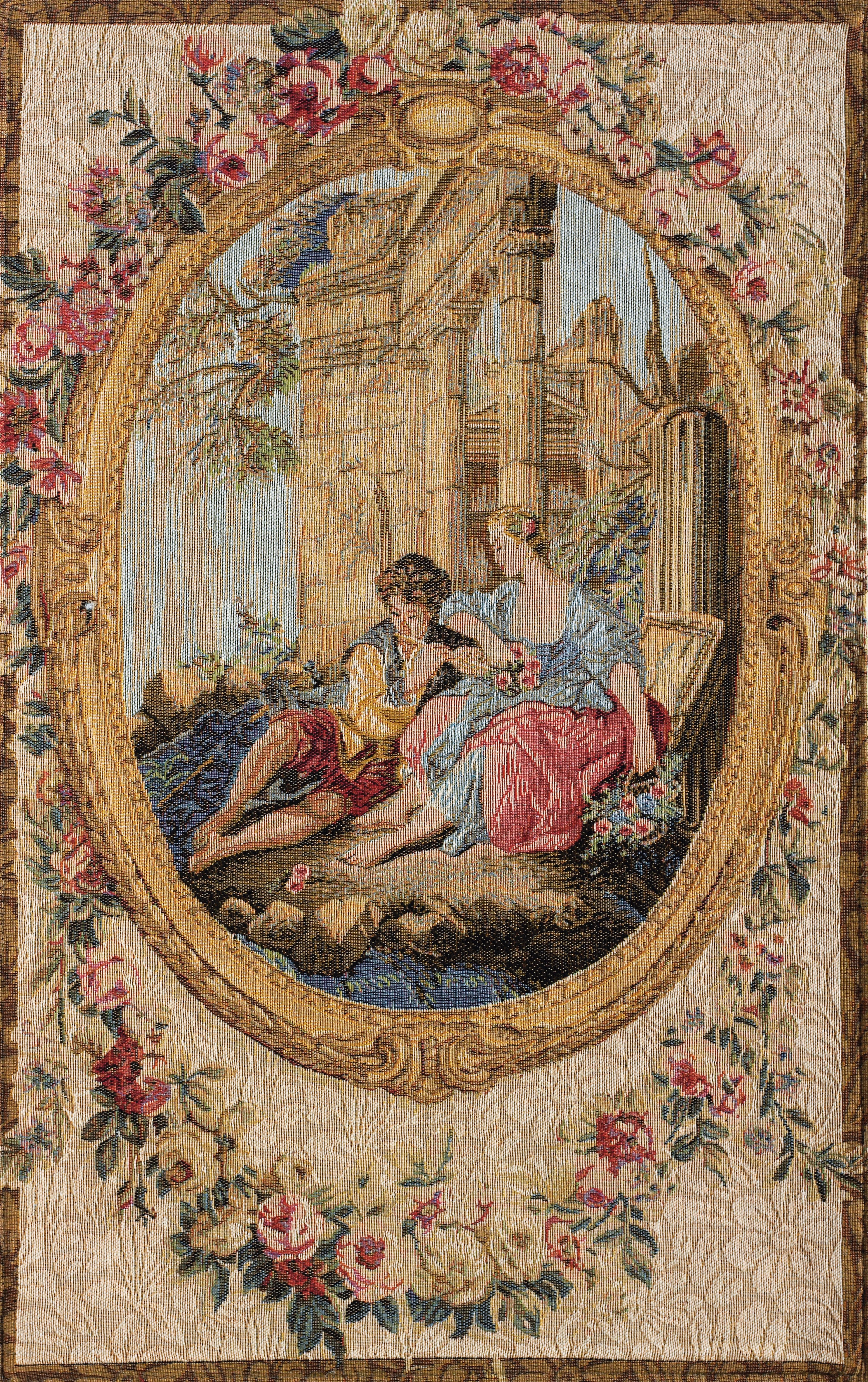 Serenade in François Boucher stijl wandtapijt