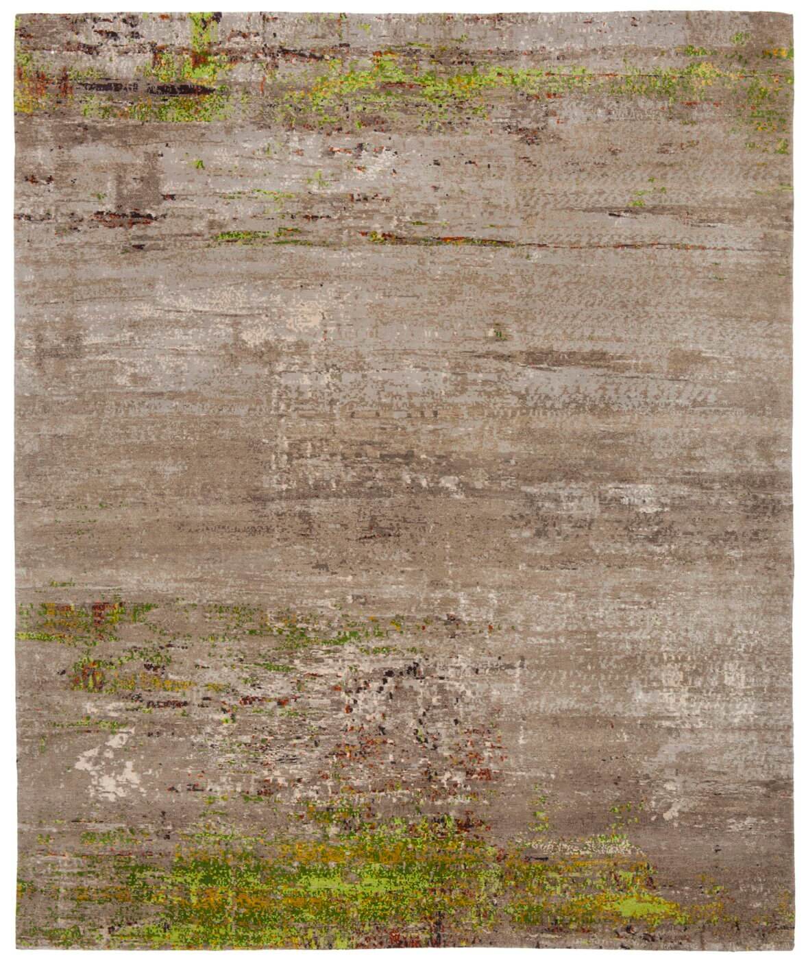 Artwork 19 veelkleurig groen tapijt