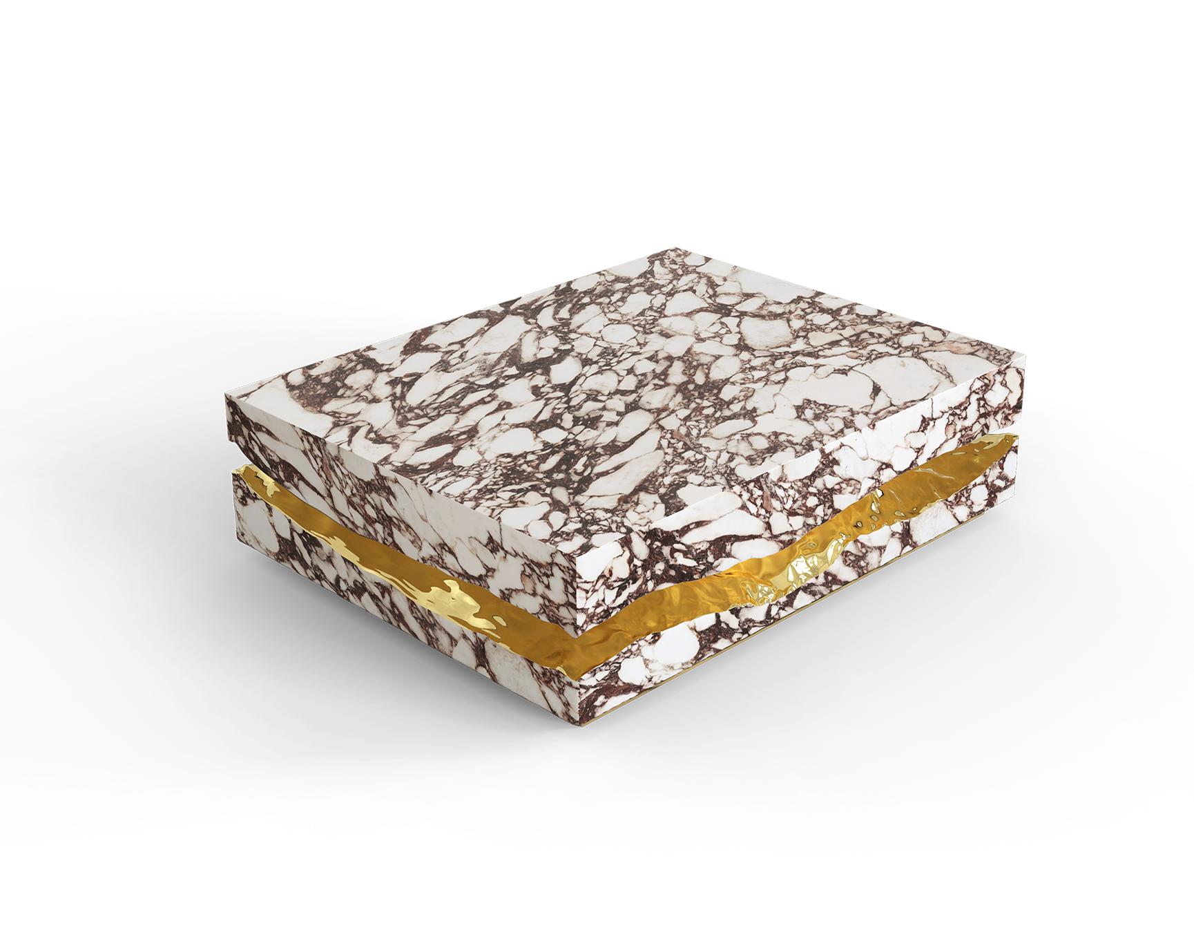 Boulder Calacatta Violla marmeren tafel