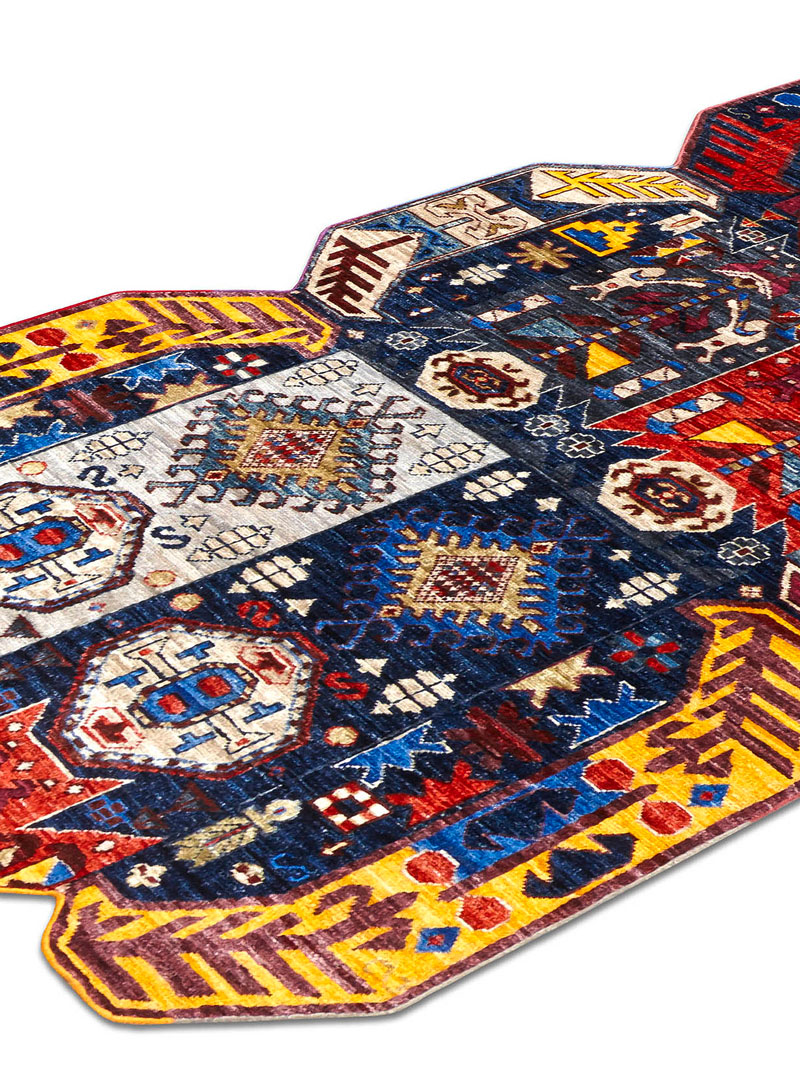 Multishape handgemaakte luxe tapijt | Maat: 122 × 183 cm